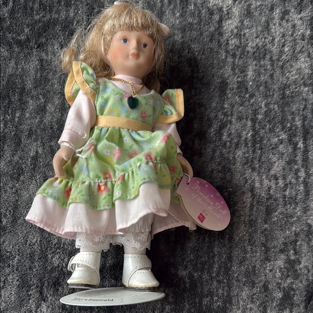 Charming Green and Pink Doll